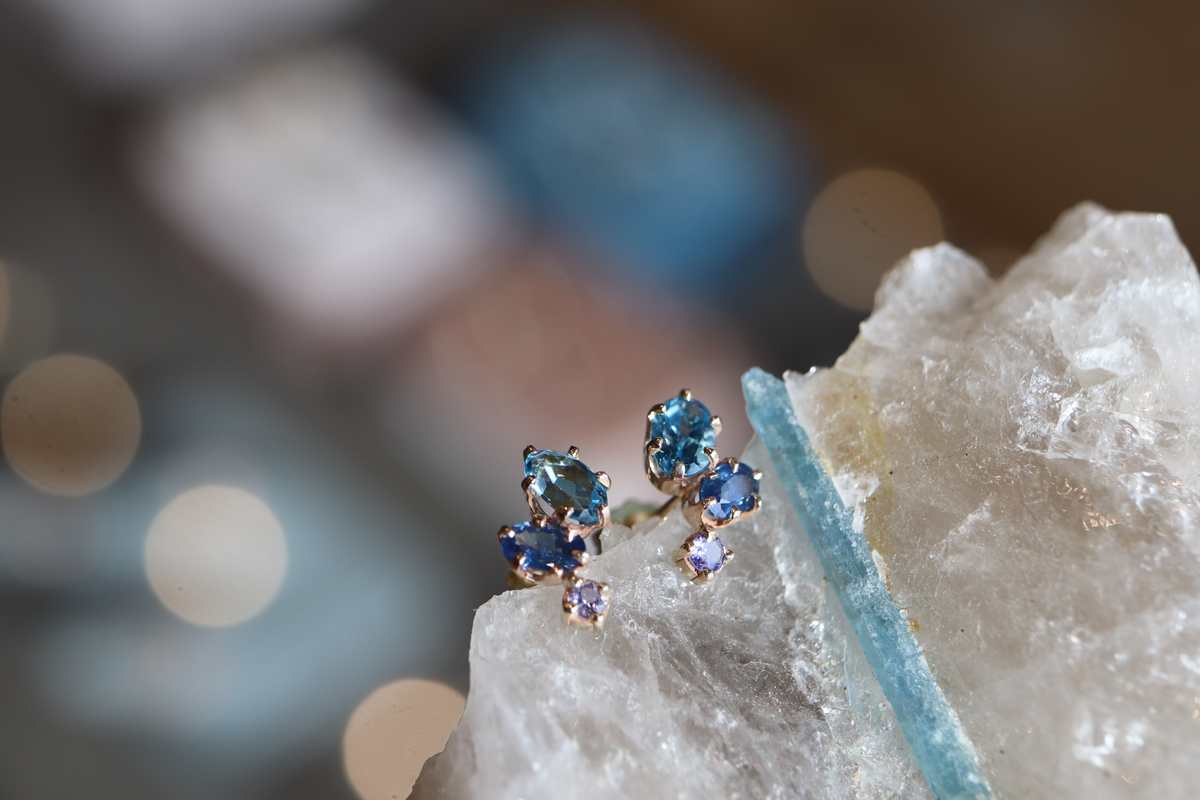 Aqua Tanzanite earrings