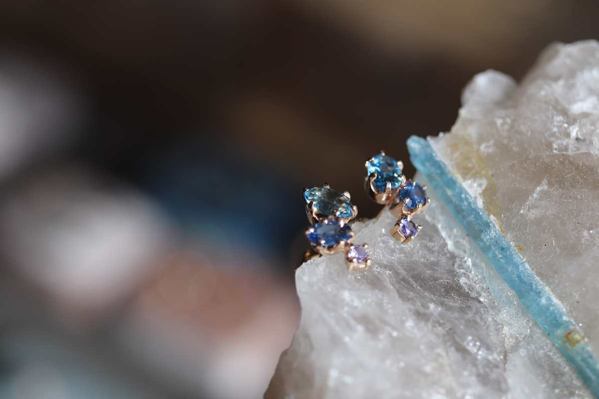 Aqua Tanzanite earrings