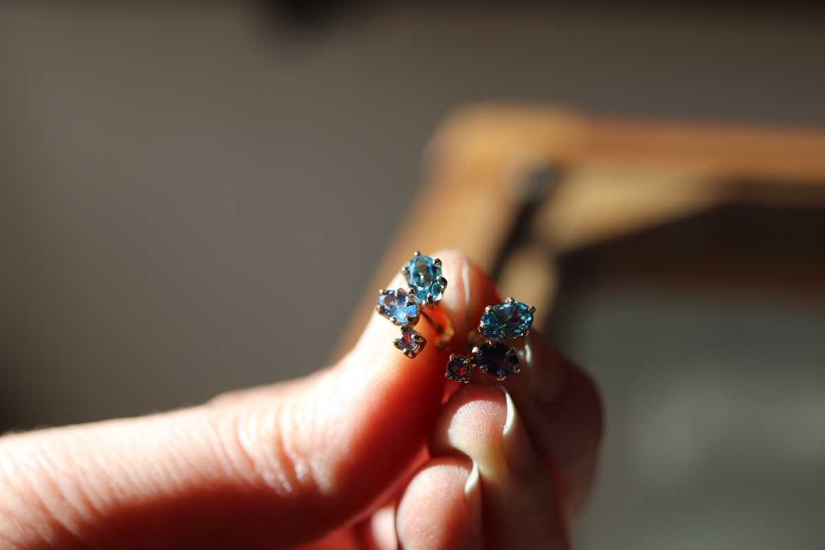 Aqua Tanzanite earrings