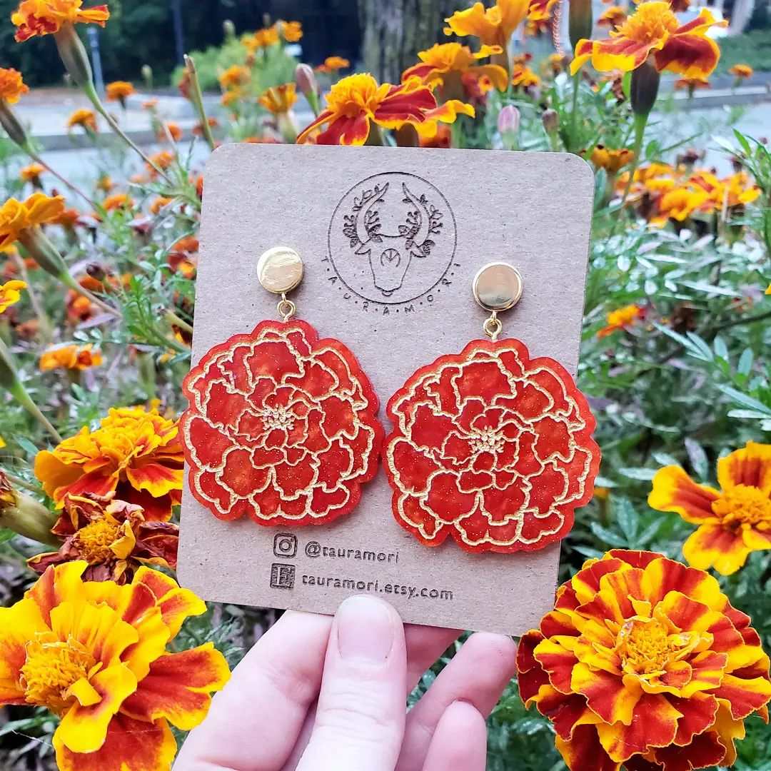 marigold earring set