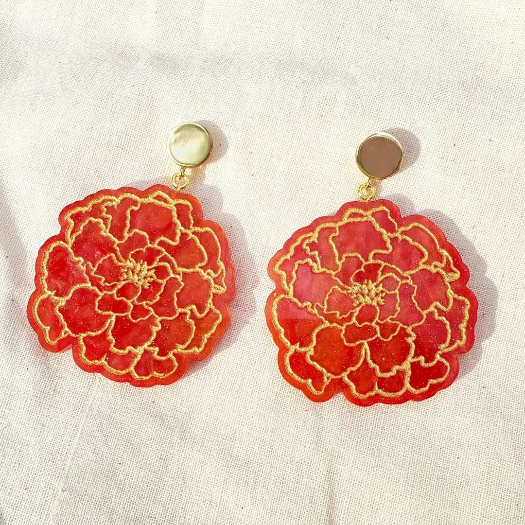 marigold earring set