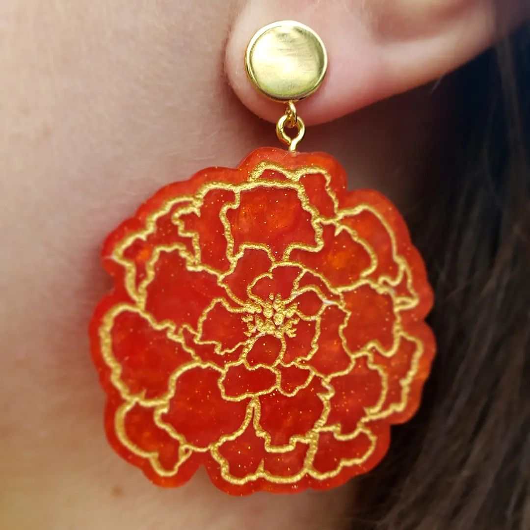 marigold earring set