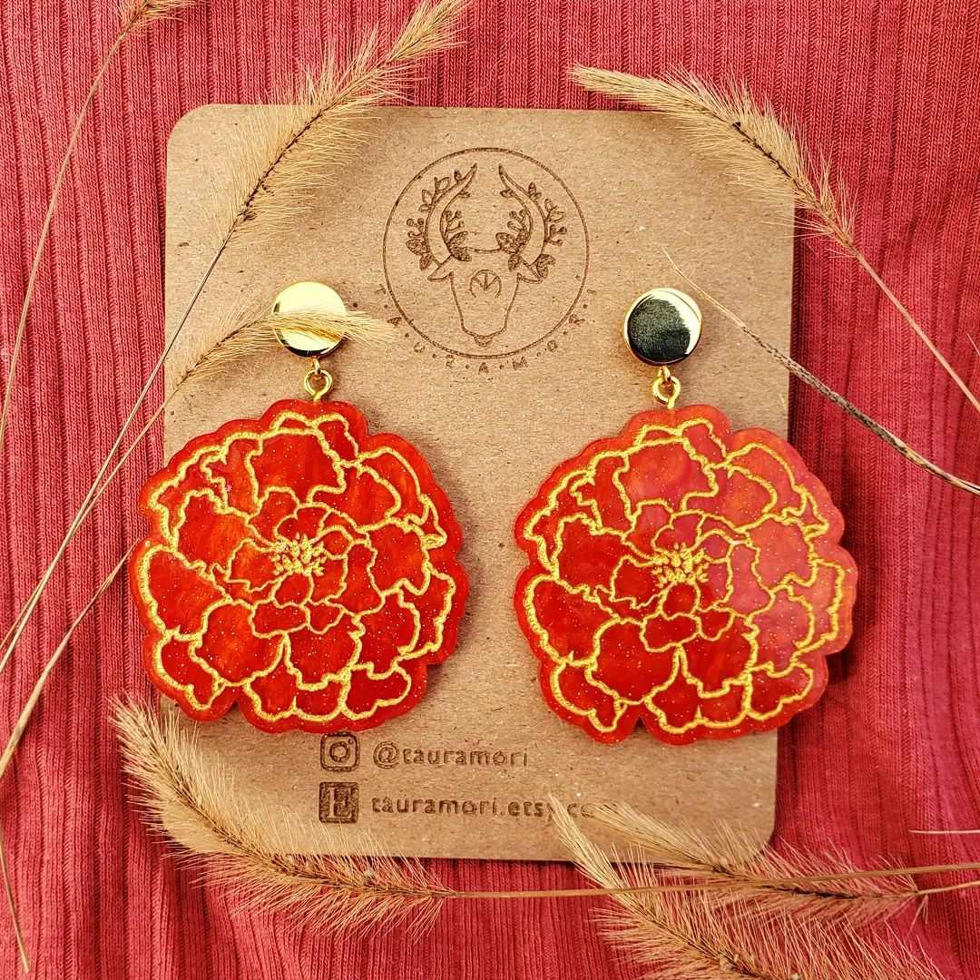 marigold earring set